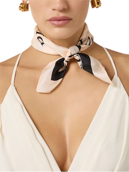 Foulard in seta con stampa Elisabetta Franchi | FO19F61E2E84
